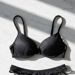 LE COVE Women’s Black Bikini Top